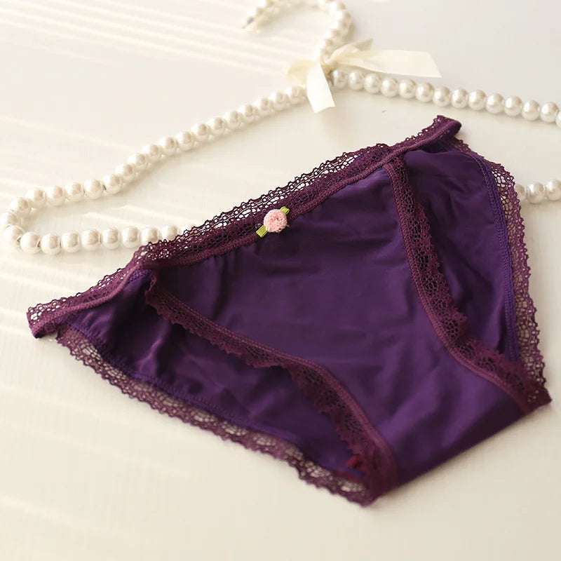 new girls underwear 6pc/lot lace nylon low waist  briefs young girl panties Teenagers wholesales students summer hot sales