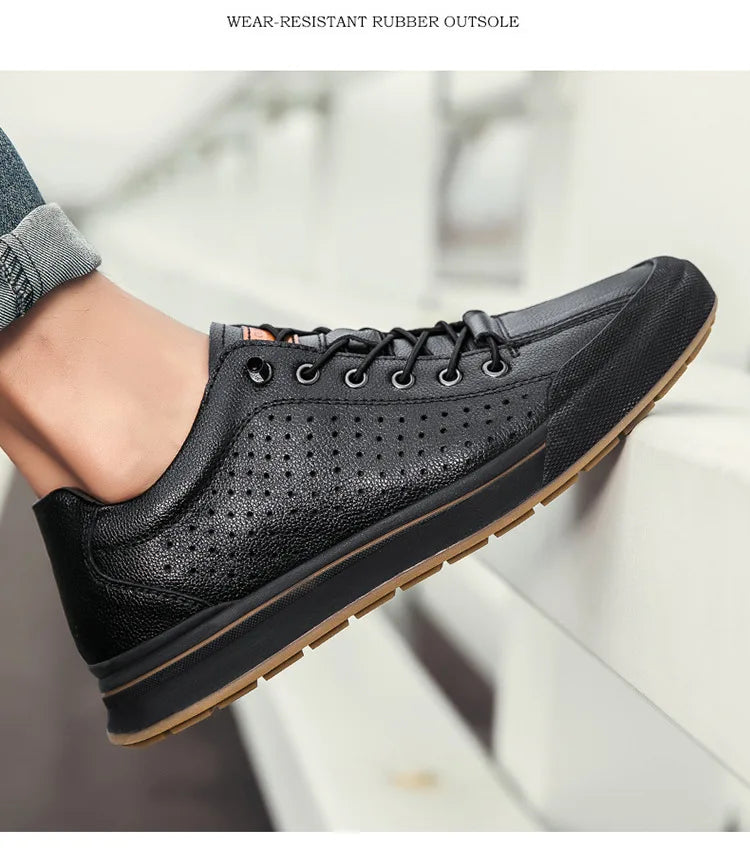 Elevator Shoes for Men Height Increasing Sneakers 6cm Inches Taller Leather Casual Shoes with Height Increase Shoes