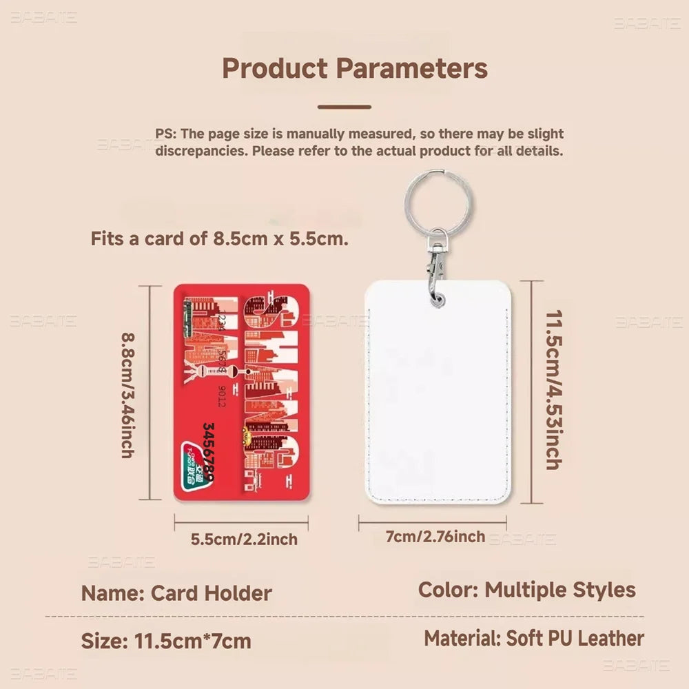 Anime B-berserk Badge Holder Keychain For Bank Business Work Card Holder Student Card Protective Case Bus Card