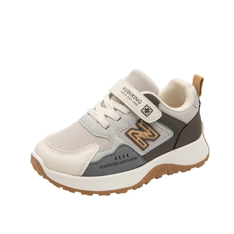 Children's Sneakers Kids Fashion Design White Non-slip Casual Shoes Boys Girls Hook Breathable Sneakers Toddler Outdoor Shoes