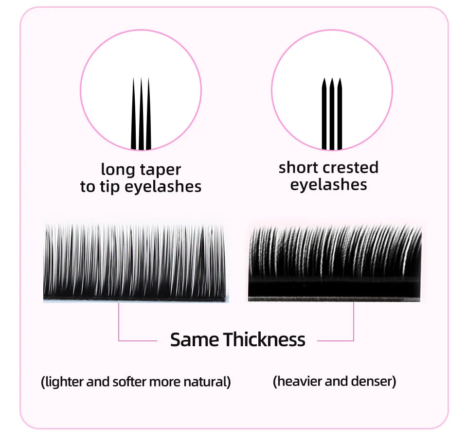 Lashrujade Eyelashes Extension Matte Black Soft Natura Mink Faux Individual Russian Volume Lash Regular Classic Lashes Extension