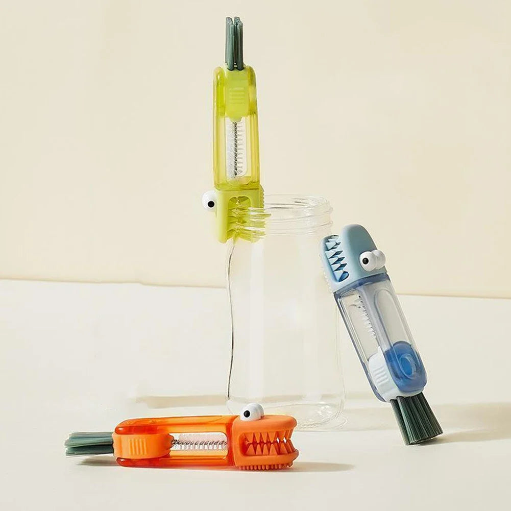 3 In 1 Multifunctional Cleaning Brush Tiny Bottle Cup Lid Detail Brush Straw Cleaner Tools Household Kitchen Cleaning Tool