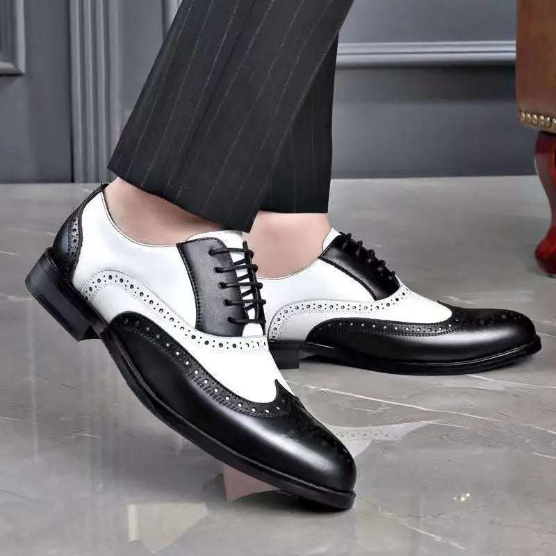 Oxfords Men's Leather Shoes Formal Shoes for Men Brogues Oxfords Male Wedding Party Office Business Shoe Man Zapatos De Hombre