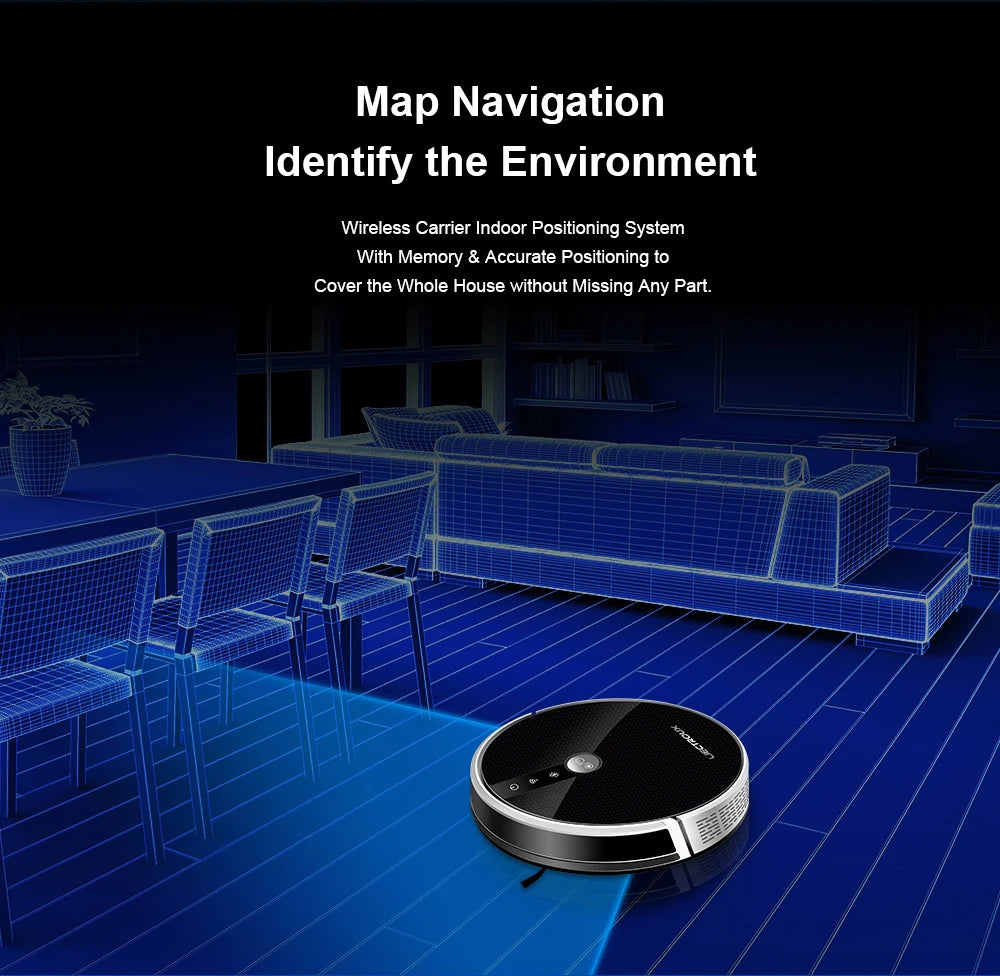 LIECTROUX C30B Robot Vacuum Cleaner AI Map Navigation,Smart Partition,WiFi App,6000Pa Suction,Dry and Wet Mopping,Disinfection