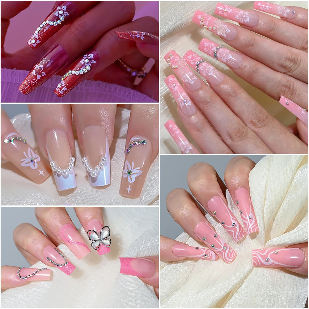 French Gel Nail Tips - 120Pcs French Tip Press On Nails Medium Coffin Ballet Almond Pre-applied Full Fake Nail Tips For Manicure