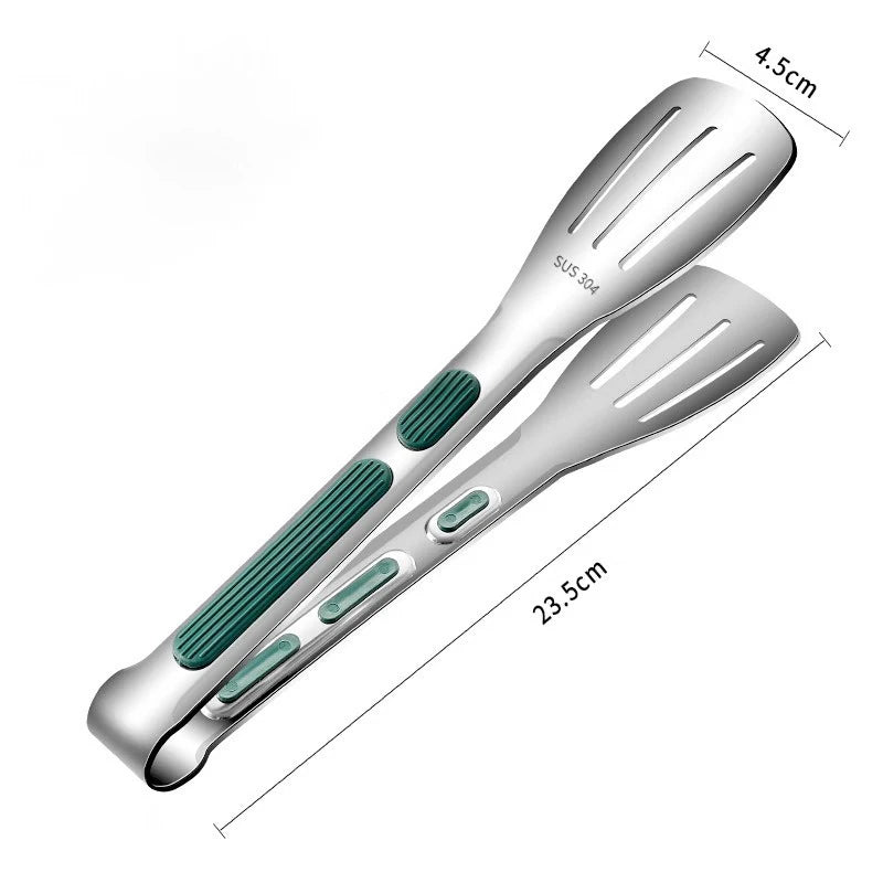 1pc Non Slip Stainless Steel Food Tongs Meat Salad Bread Clip Barbecue Grill Buffet Clamp Cooking Tools Kitchen Accessories