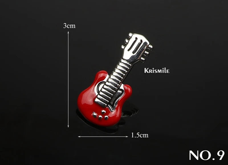 Punk Musik Emaille Pins Gitarre Klavier Noten Schlagzeug Kaktus Scheren Broschen Mode Individueller Musikschmuck Geschenk Alltag Pin