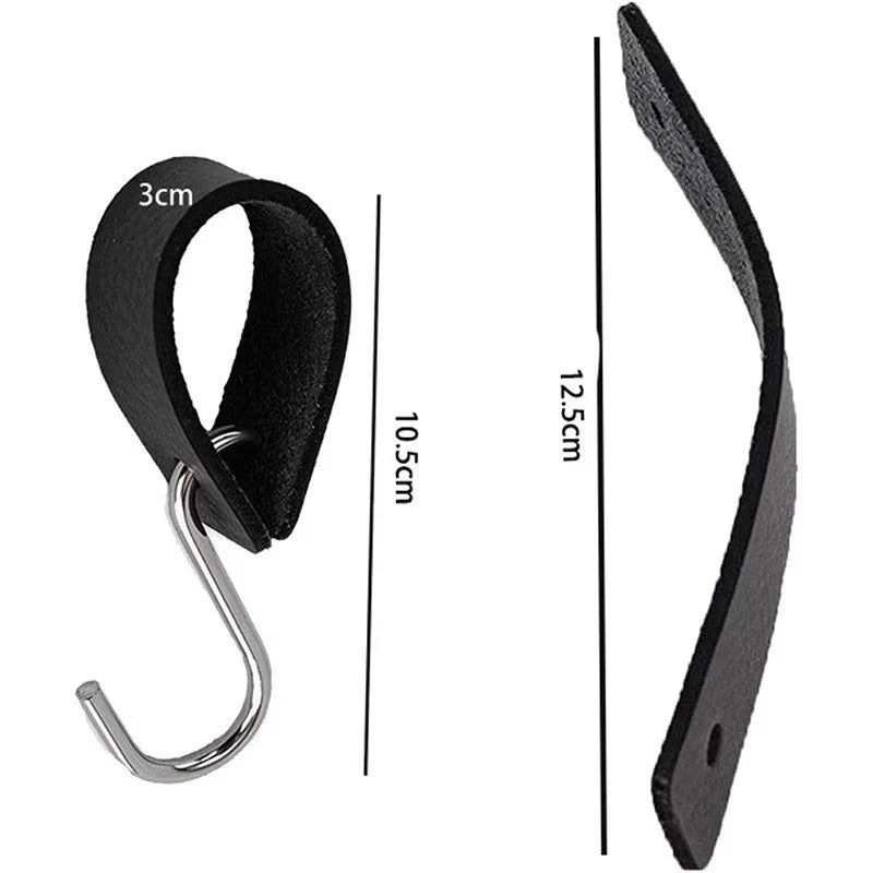 5/10/15/20pcs Leather S Ring Hooks,Multifunctional Stainless Steel Coat Hook for Hats Cap,Bedroom Kitchen Bathroom Hanging Hooks