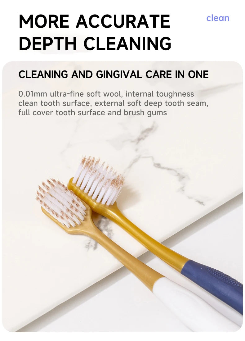 Toothbrush Adult Soft Hair Household Home Fur - Wide Head Ultra Fine Hair Anti Sensitivity Gum Protection - Suitable for Touring