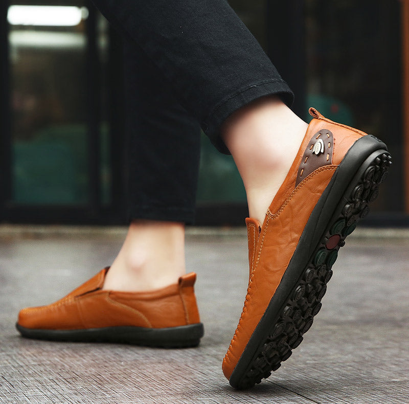 Herrenschuhe Casual Luxus-Marke Echtes Leder Italienische Herren Loafers Mokassins Slipper Herren Mokassins Schwarz Braun Übergröße 47