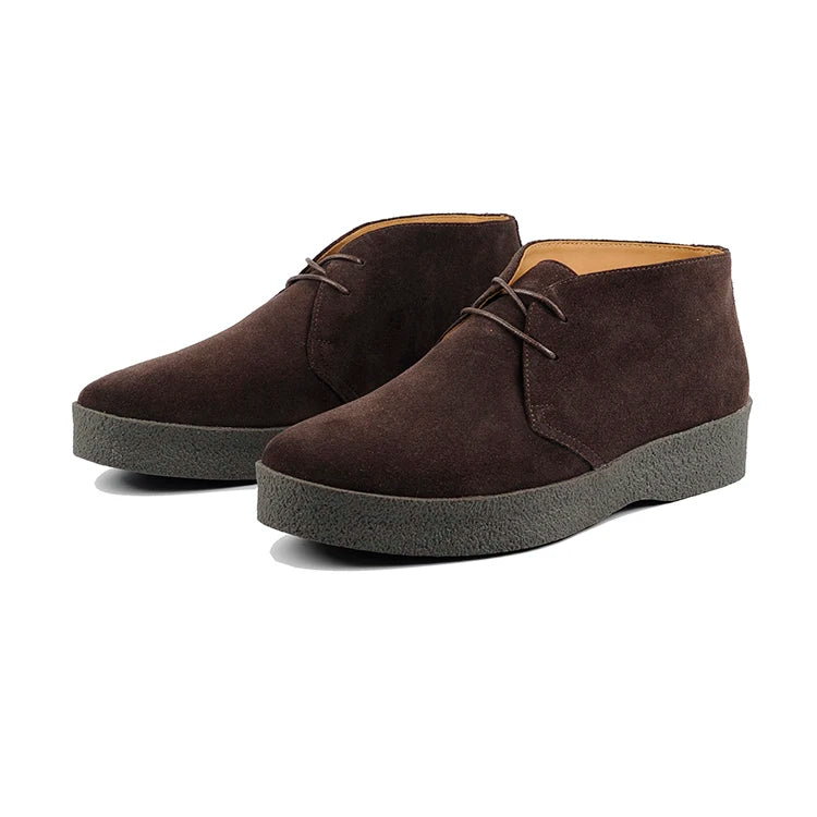 Careaymade-British Vintage 100% Genuine Leather Casual Shoes Lace-up Retro Business Thickness cow suede Workwear Men's Shoes