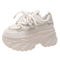 Women Platform Casual Breathable Mesh Shoes 2025 New Summer Chunky Sneakers 8.5CM Wedges Hidden Heels Hollow Leisure Shoes Woman