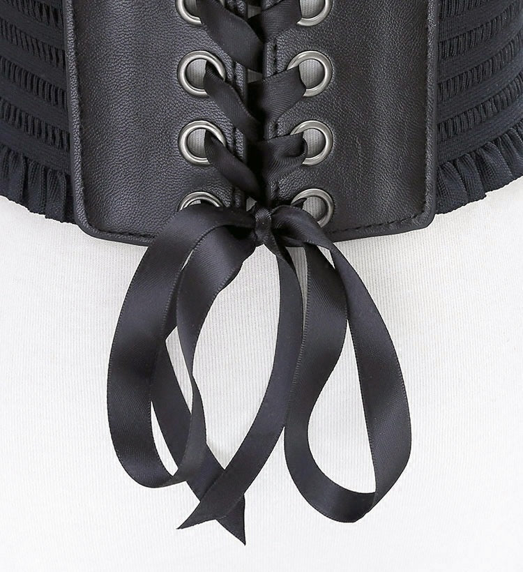 Women Fashion Stretch Belt Tassels Elastic Buckle Wide Dress Corset Waistband Women's High Waist Belt Wide Belts