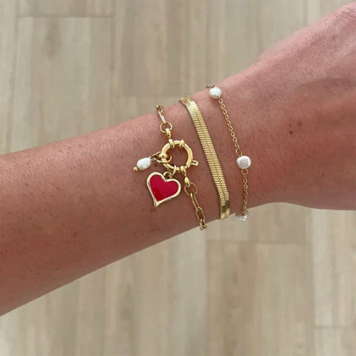 Uworld Stainless Steel Heart Charm Hoop Earrings Necklace Bracelet Trendy Metalic Golden Geometric Jewelry Accessories серьги