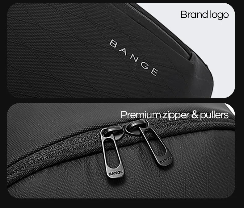BANGE Lightweight Chest Bag Men Satchel Shoulder Bag Waterproof Sling Bag Oxford Cloth Small Casual Bag Crossbody Bag for Men
