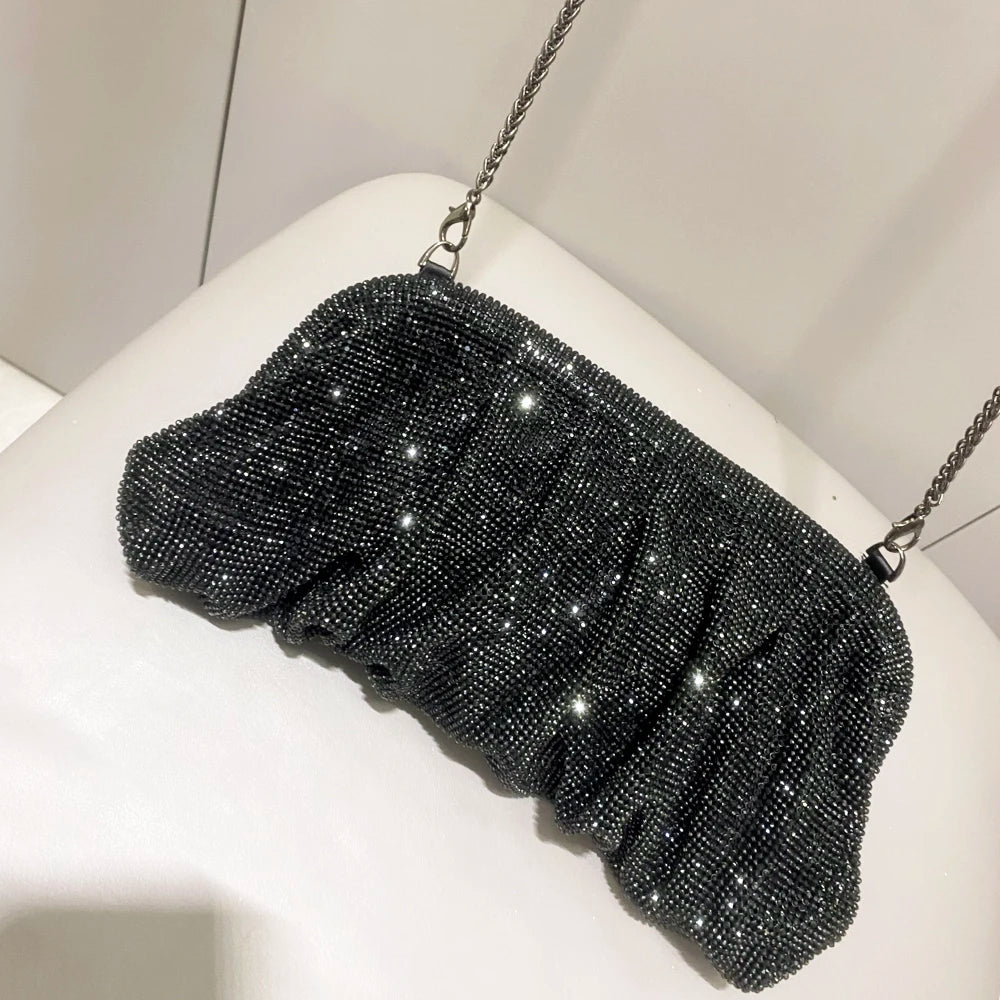 Glänzende Strasssteine, handgefertigte Abend-Clutch-Taschen, neue Faltbörsen und Handtaschen, Luxus-Designer-Hochzeitsfeier, hohe Qualität