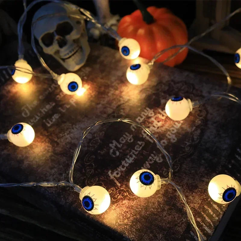 Halloween 1.5m 10 LED Battery Powered String Lights With Ghost Witch Cat Pumpkin Spider Web Skeleton Mummy Pirate Shape Indoor