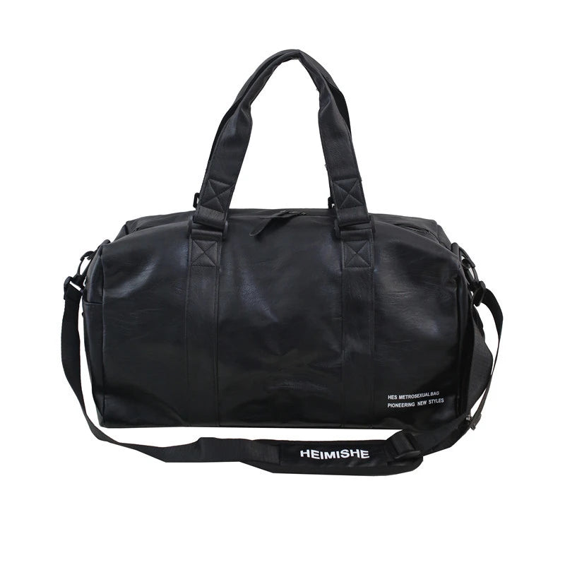 Men Gym Bag custom logo Large Dry And Wet Fitness Handbag Male Female Sports bag personality customization PU Leather Travel bag