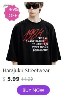 Streetwear Men's Clothing Cotton Cat Graphic Print Korean Fashion Harajuku Goth Y2k Hip Hop Short Sleeve Top Tee Oversize Tshirt