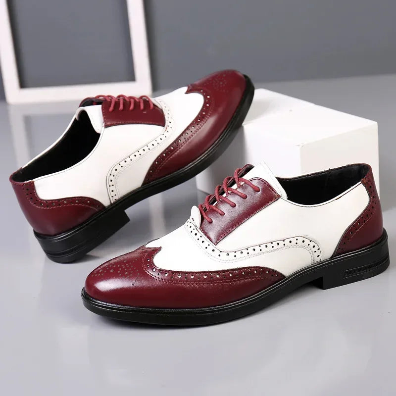 Oxfords Men's Leather Shoes Formal Shoes for Men Brogues Oxfords Male Wedding Party Office Business Shoe Man Zapatos De Hombre