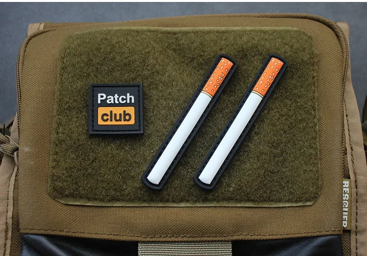 Oeteldonk Emblem 2024 Cigarette PVC Hook & Loop Patch Somke Armband Tactical Backpack Stickers Personality Creative Morale Badge