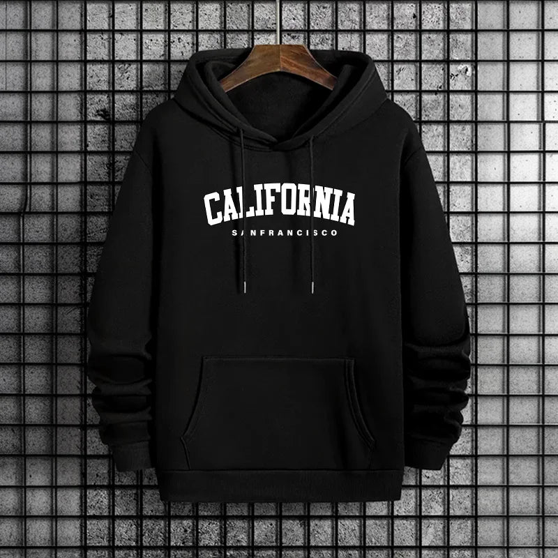 Newest California Mens Hoodie Urban Streetwear Top Fashion Hip Hop Hooded Sweatshirt Male Trendy Casual Hoody Autumn Winter Wear