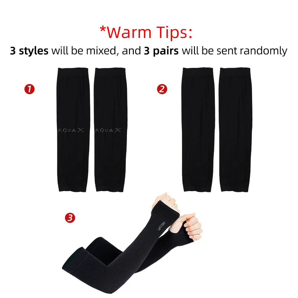 3 Pairs UV Arm Sun Sleeves – Breathable Protection, Uses for Driving Sports Hiking & Outdoor Summer Activities