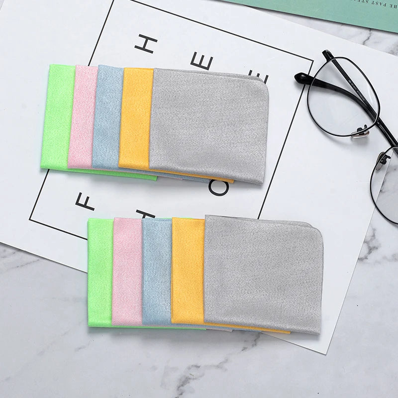 2/5/10 Pieces Cleaning Glasses Cloth Sunglasses Screen Cleaning Cloth 15*13.7 Cm Glasses Cloth Deerskin Velvet Mirror Cloth