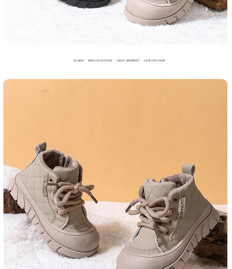 Winter Kids Snow Boots Plush Warm Baby Girl Shoes Toddler Boot Children Little Boys Cotton Shoes Stay Warm Platform Shoes H11172