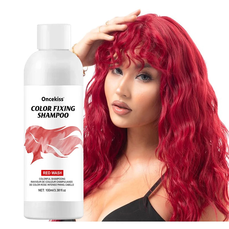 100Ml Color Fixing Purple Shampoo Lock Color Cover Gray Hair Fade Yellow After Bleach Hair Dye Long Lasting Non-irritating Care