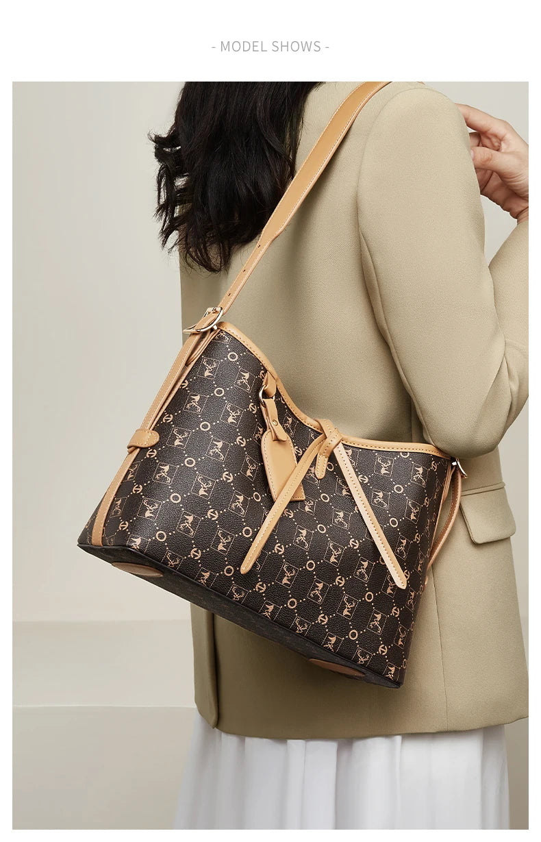 FOXER Women Tote Shoulder Bag Fashion Signature Lady Handbag Purse Chrismas Gift