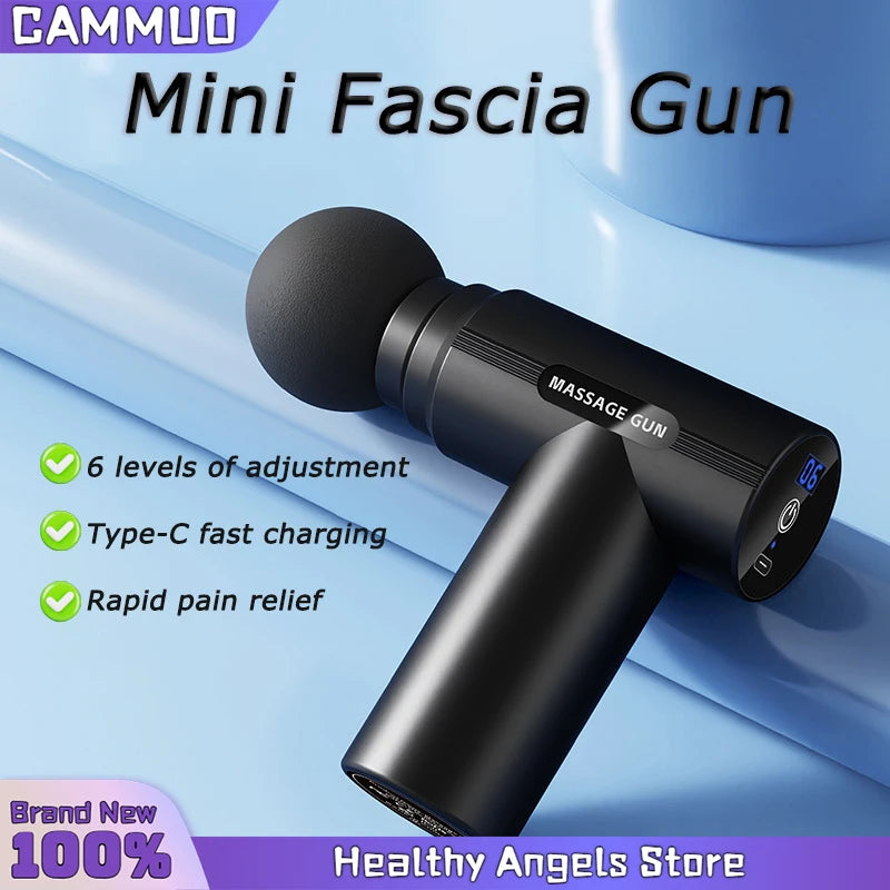 Fascial Massage Gun Electric Percussion Pistol Massager Body Neck Back Deep Tissue Muscle Relaxation Fitness Tool For Shoulder