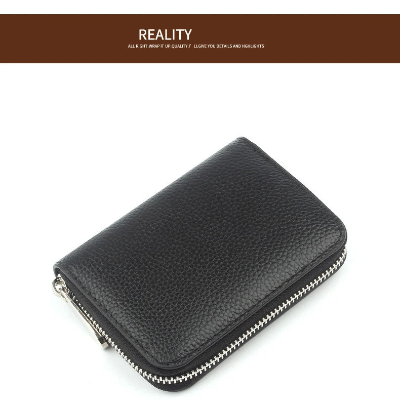 New 2025 Women's Genuine Leather Wallets Fashion Short Wallet Multifunction Purses Card Holder Candy Color Clutch Bags B380