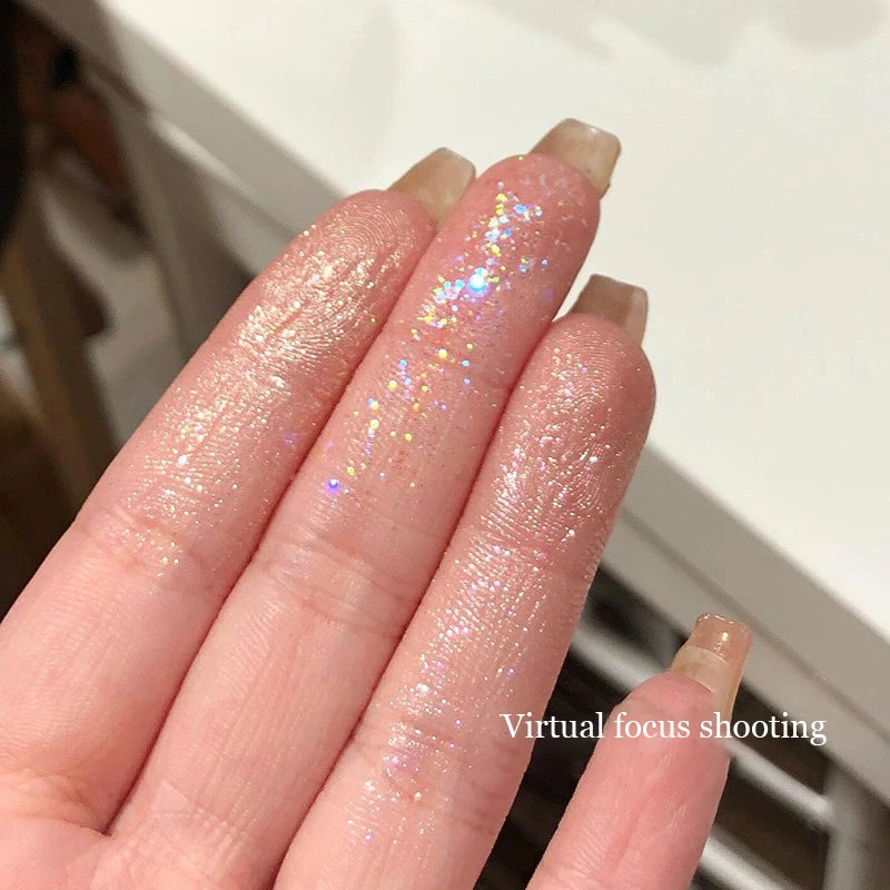 Full Pearlescent Eyeshadow Palette Sparkling Sequin Earth Blue Purple Shimmer Highlight Metallic Eye Shadow Glitter Eye Pigments