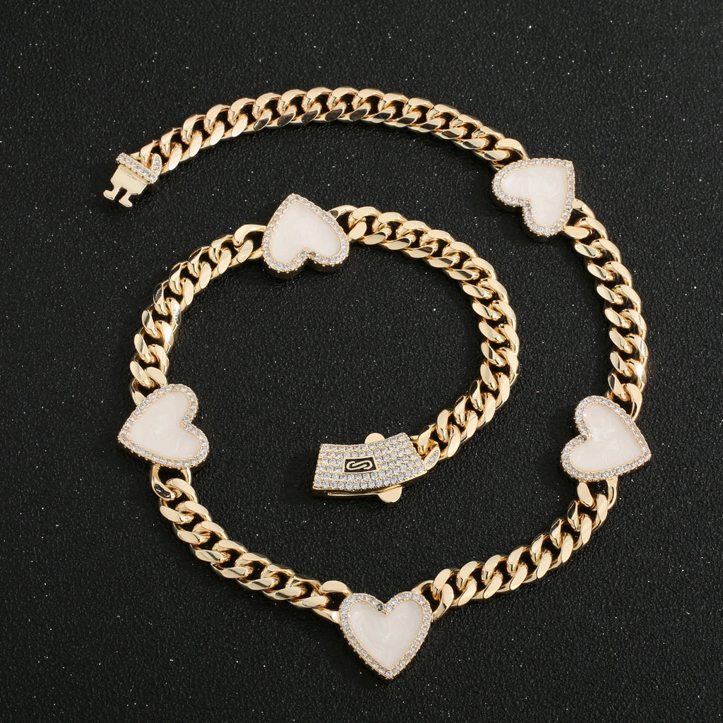 Fashionable love necklace 14K brass 8N multi-style heart-shaped necklace for women Christmas birthday New Year romantic gift