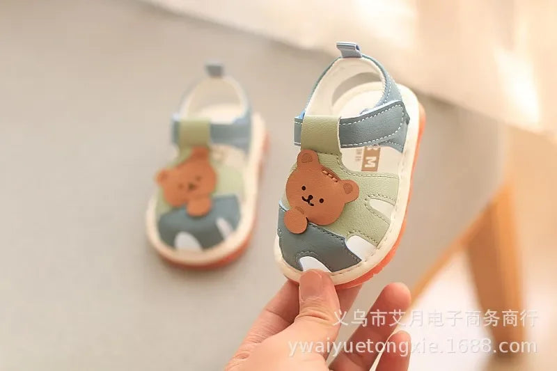 Summer Boy Girl Baby Sandals Kid Barking Shoes Children Sound Will Ring Soft Bottom Walking Shoes Kids Whistling Toddler Sandals