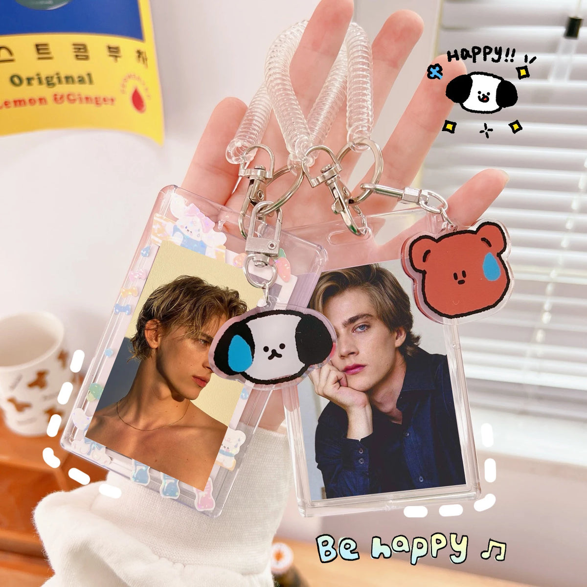 1 Pcs Cute Japanese And Korean Internet Celebrity Teddy Bear Card Holder Student Portable ID Bank Card Protection Case