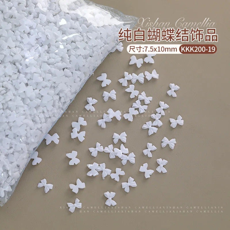 100pcs Ice Transparent Pentagram Nail Art Charms Resin 3D Shiny Stars Nail Art Rhinestone Flatback Gems DIY Nail Accessories