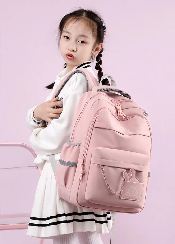 kids school bag cute pink school backpack for girls children kawaii bookbag primary middle students gift large capacity backpack