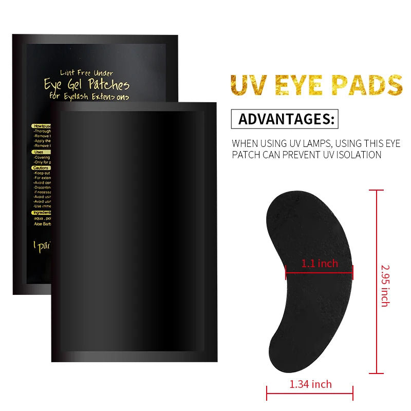 50 Paar fusselfreie Unter-Augen-Gel-Pads, feuchtigkeitsspendende Augen-Papier-Patches, Wimpernverlängerung, Augen-Spitzen-Aufkleber-Wraps, UV-Pads, Make-up-Werkzeug