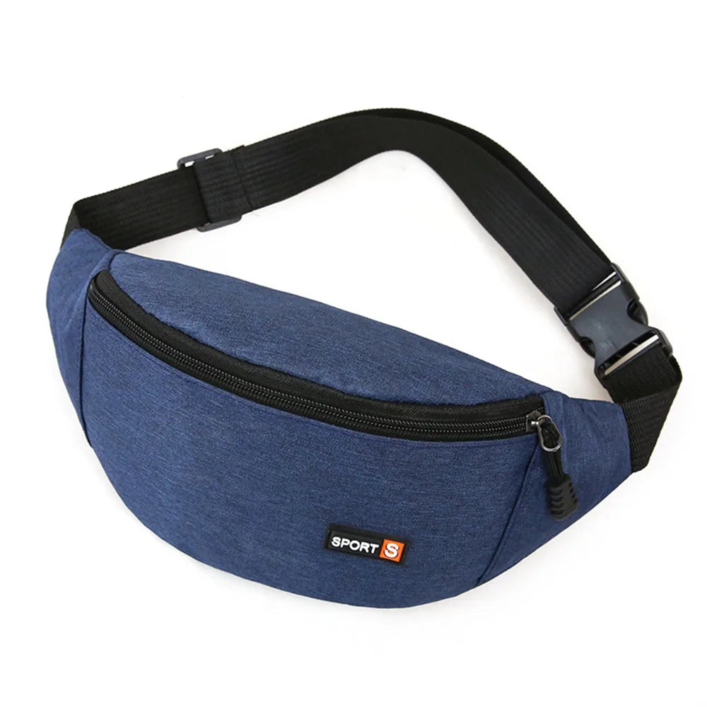 Men Women Waist Bag Zipper Chest Bag Sport Run Fanny Pack Crossbody Bag Fashion Waist Belt Bags Phone Purse Waist Pack for Women