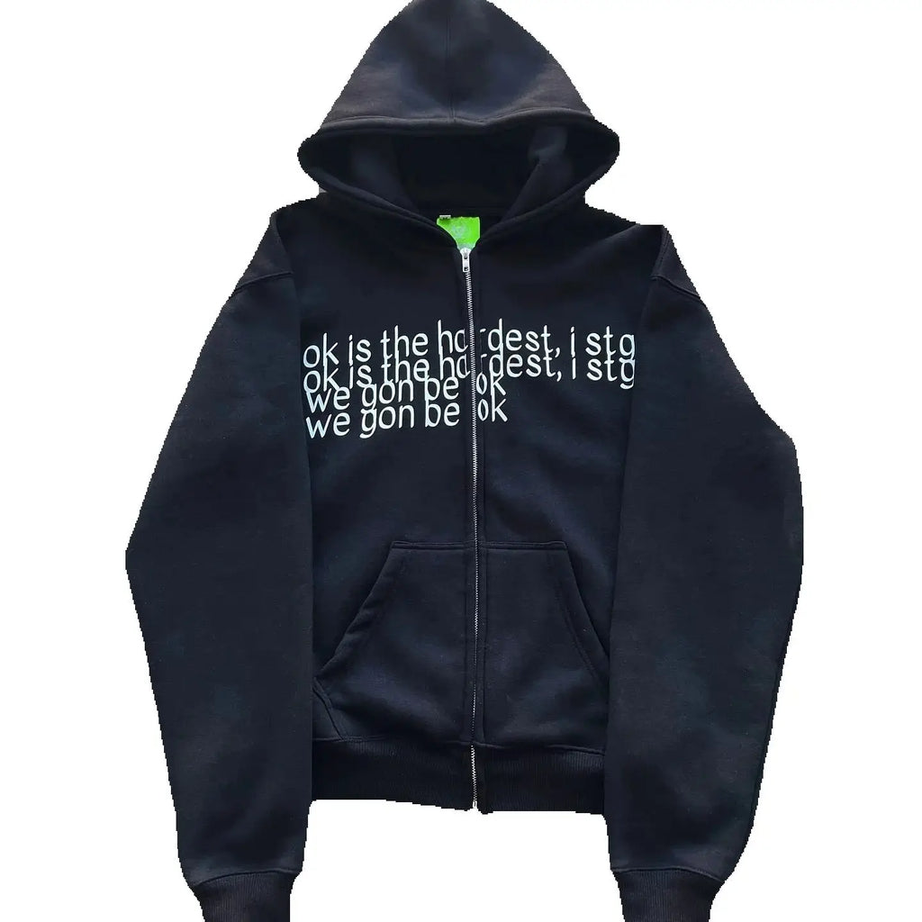 Hip-hop new street clothing letter print men sweatshirt y2k Harajuku Goth oversized loose women hoodie anime hoodie