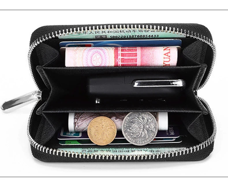 New 2025 Women's Genuine Leather Wallets Fashion Short Wallet Multifunction Purses Card Holder Candy Color Clutch Bags B380