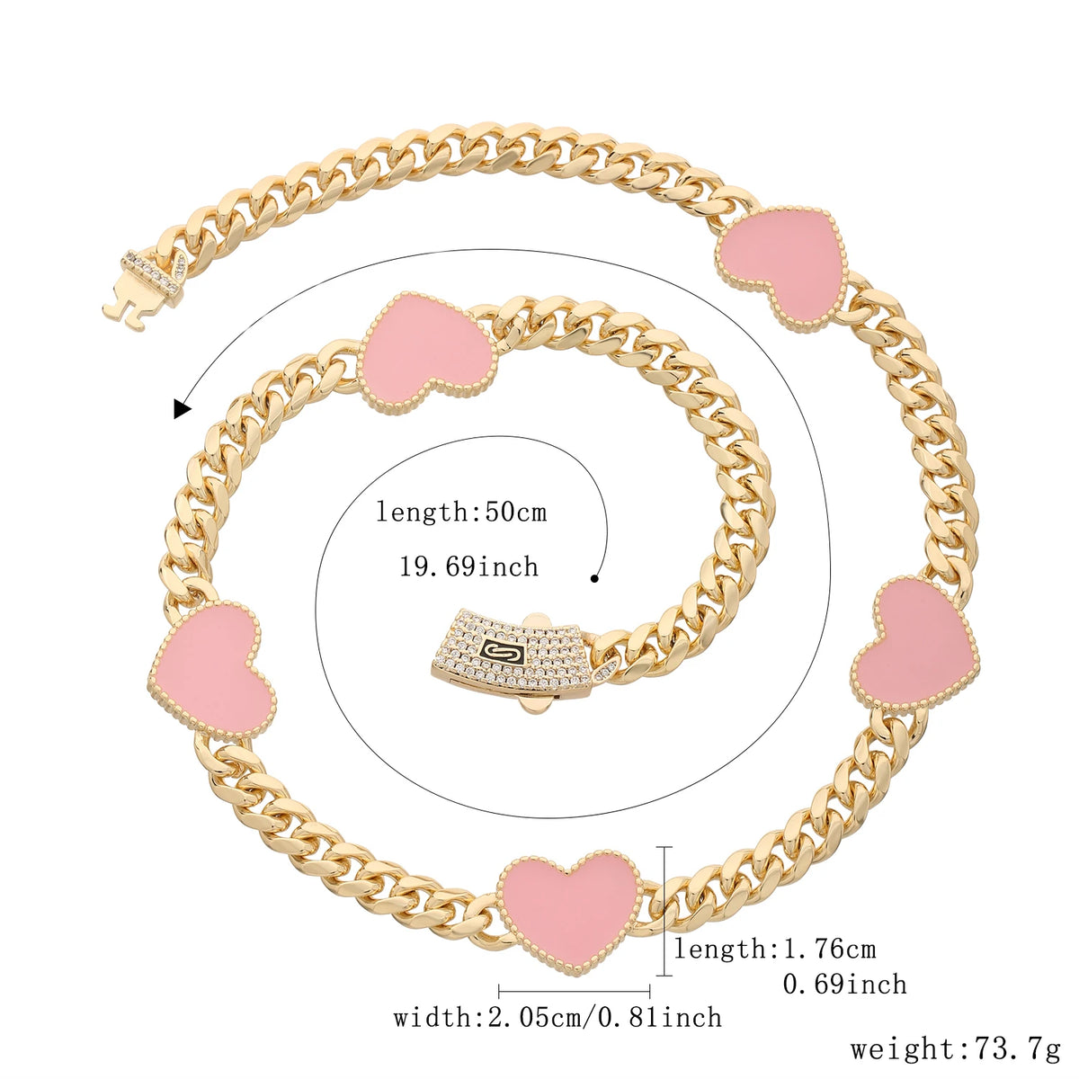Fashionable love necklace 14K brass 8N multi-style heart-shaped necklace for women Christmas birthday New Year romantic gift