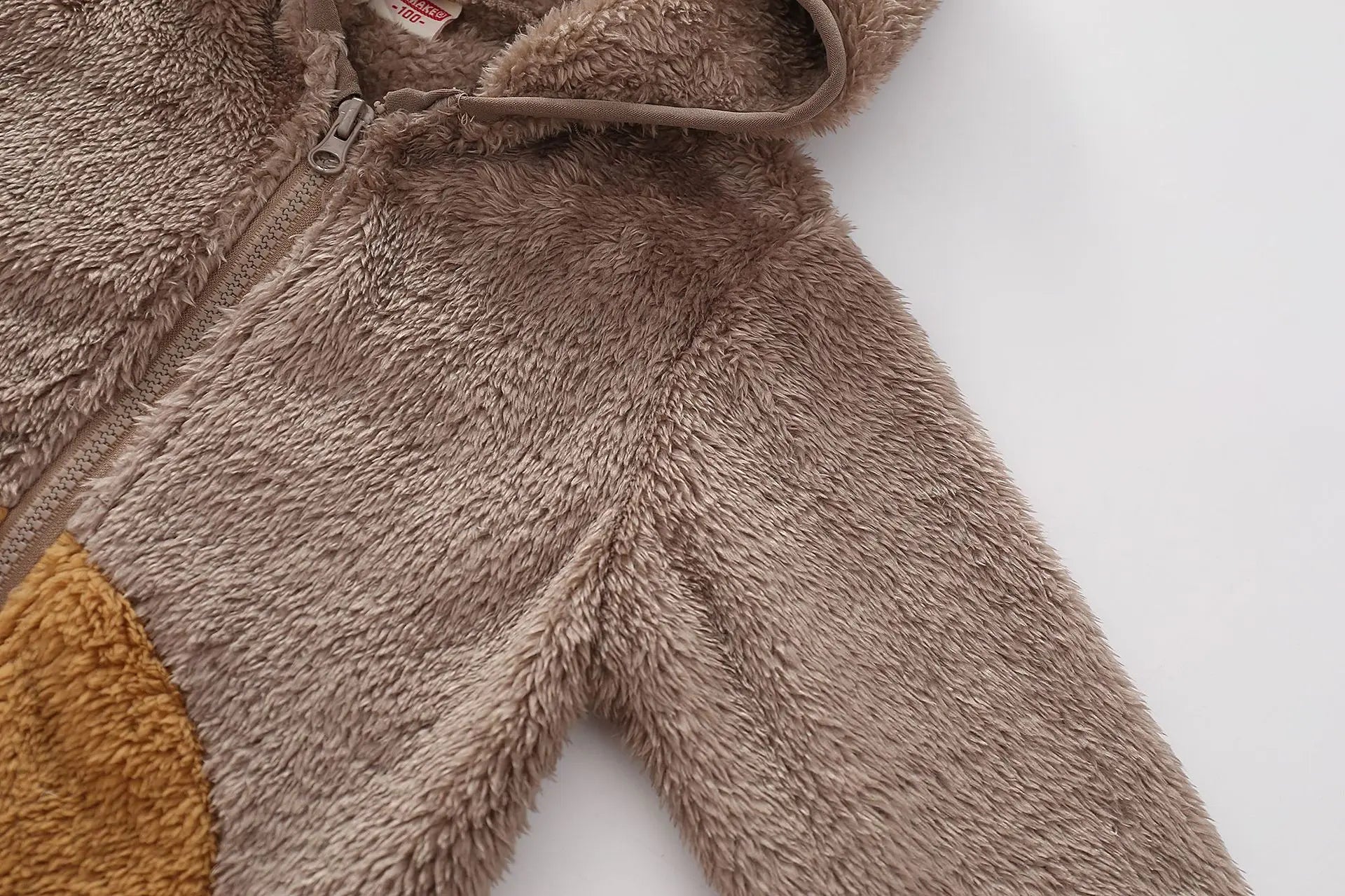 1 2 3 4 5 Years Autumn Winter Plush Boys Jacket Cute Ears Keep Warm Princess Girls Coat Hooded Zipper Outerwear New Kids Clothes