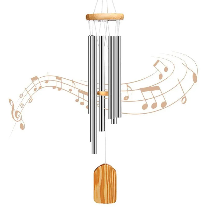 6 Tubes Wind Chimes Pendant Aluminum Metal Pipe Balcony Outdoor Yard Garden Home Decoration 62 CM