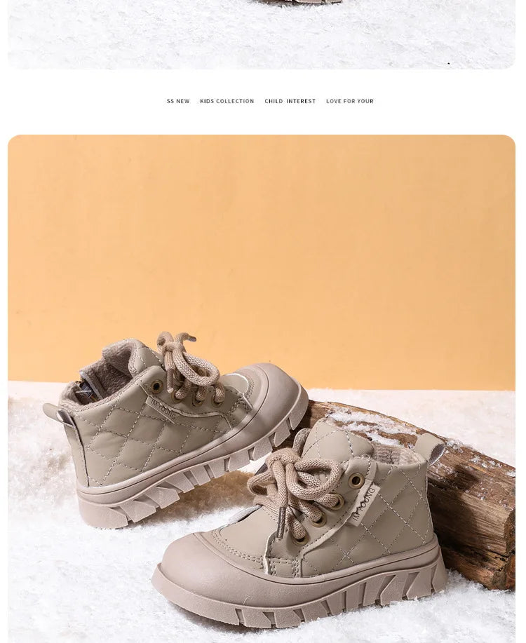 Winter Kids Snow Boots Plush Warm Baby Girl Shoes Toddler Boot Children Little Boys Cotton Shoes Stay Warm Platform Shoes H11172