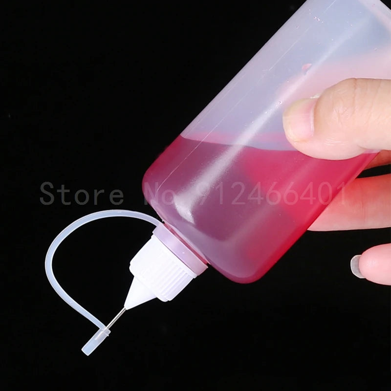 5ml 10ml 30ml 50ml 100ml Needle Tip Squeeze Glue Bottle PE Plastic Dispensing Bottle ELiquid Paint Oil Container