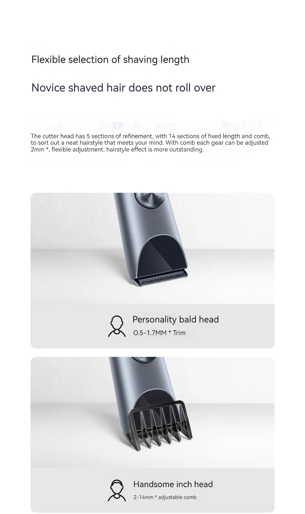 Mijia Hair Clipper 2 Hair Trimmer Professional Beard Cut Machin IPX7 Waterproof Wireless Haircut Machine Mijia Clipper 2