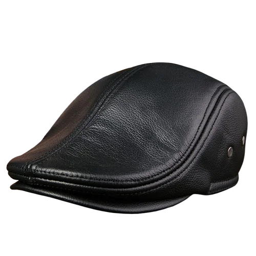 2025 Genuine Leather Beret Hat for Men Warm Windproof Winter Cap Fashion Gentleman Peaked Cap Vintage Stylish Driver Hat Gift